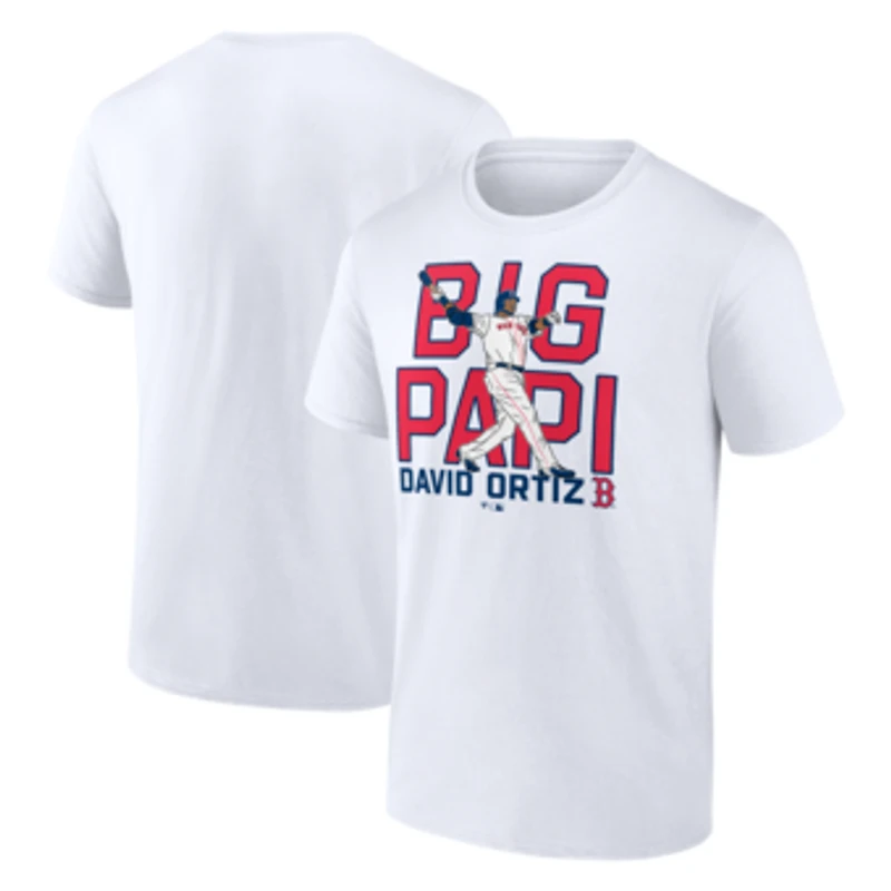 Men's Fanatics David Ortiz White Boston Red Sox Cooperstown Collection Player T-Shirt