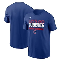Men's Nike Royal Chicago Cubs City Connect Handwriting Club T-Shirt