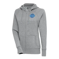 Women's Antigua  Heather Gray St. Paul Saints Victory Full-Zip Hoodie
