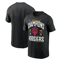 Men's Black Indiana Hoosiers College Football Playoff 2025 National Champions Locker Room Replica T-Shirt