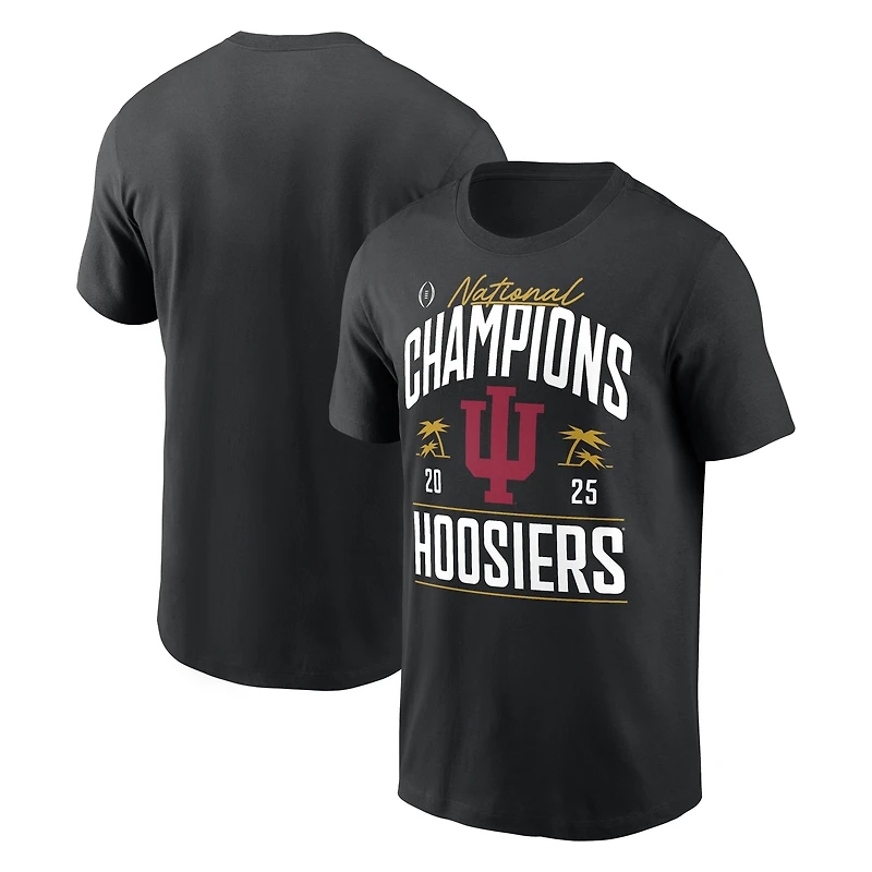 Men's Black Indiana Hoosiers College Football Playoff 2025 National Champions Locker Room Replica T-Shirt