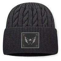 Men's Fanatics Charcoal Washington Capitals Road Phantom Oversized Cuffed Knit Hat