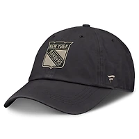 Men's Fanatics Charcoal New York Rangers Road Phantom Washed Adjustable Hat