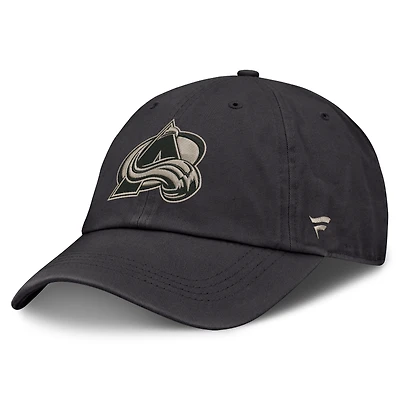 Men's Fanatics Charcoal Colorado Avalanche Road Phantom Washed Adjustable Hat