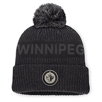 Men's Fanatics Charcoal Winnipeg Jets Road Phantom Cuffed Knit Hat with Pom