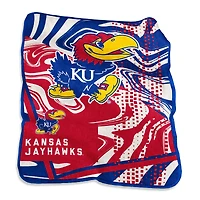 Kansas Jayhawks 50" x 60" Swirl Raschel Throw Blanket