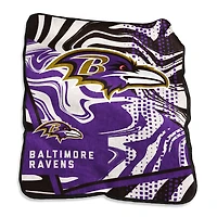 Baltimore Ravens 50" x 60" Swirl Raschel Throw Blanket