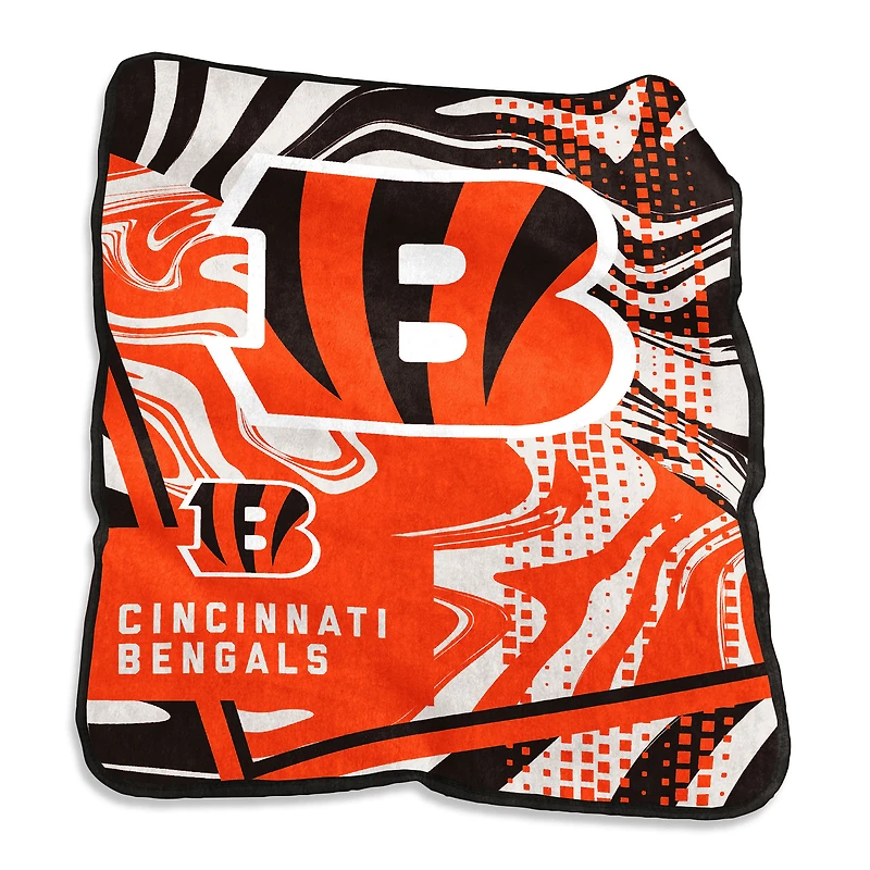 Cincinnati Bengals 50" x 60" Swirl Raschel Throw Blanket