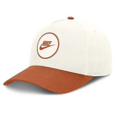 Unisex Nike White/Texas Orange Texas Longhorns Rise Side Logo A-Frame Adjustable Hat