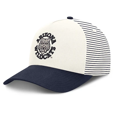 Unisex Nike  White/Navy Arizona Wildcats Vault Striped A-Frame Rise Adjustable Hat
