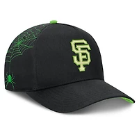 Men's Nike  Black San Francisco Giants Halloween Glow in the Dark Rise Dri-FIT A-Frame Adjustable Hat