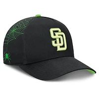 Men's Nike  Black San Diego Padres Halloween Glow in the Dark Rise Dri-FIT A-Frame Adjustable Hat
