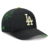 Men's Nike  Black Los Angeles Dodgers Halloween Glow in the Dark Rise Dri-FIT A-Frame Adjustable Hat