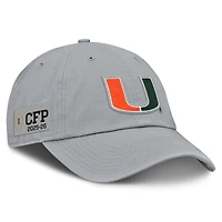 Men's Nike  Gray Miami Hurricanes 2025-26 College Football Playoff Club Adjustable Hat
