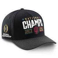 Men's  Black/Anthracite Indiana Hoosiers College Football Playoff 2025 National Champions Locker Room Rise Adjustable Hat