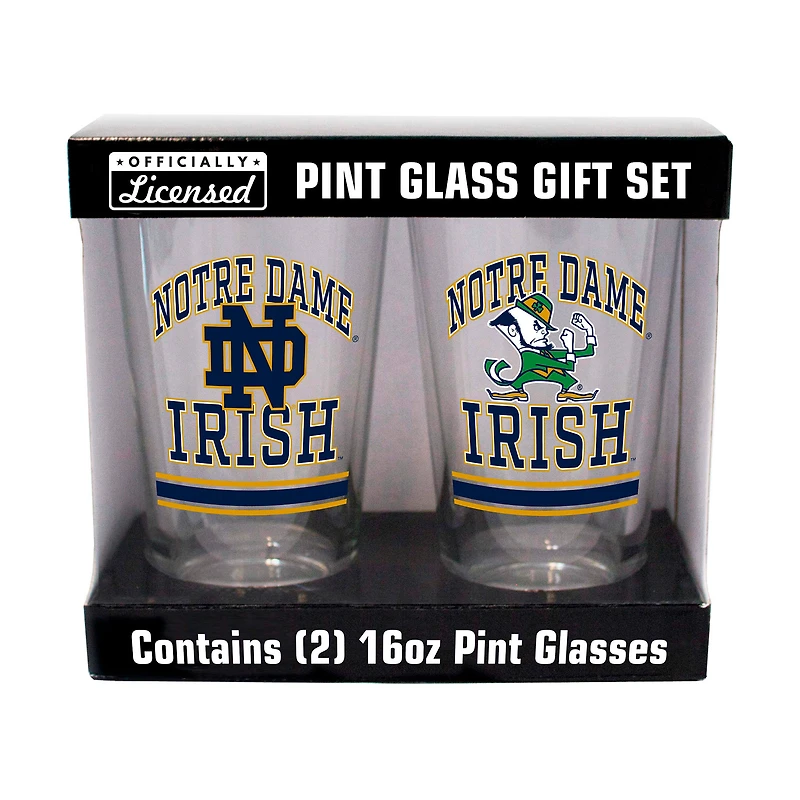 Notre Dame Fighting Irish 16oz. Pint Glass Two Pack