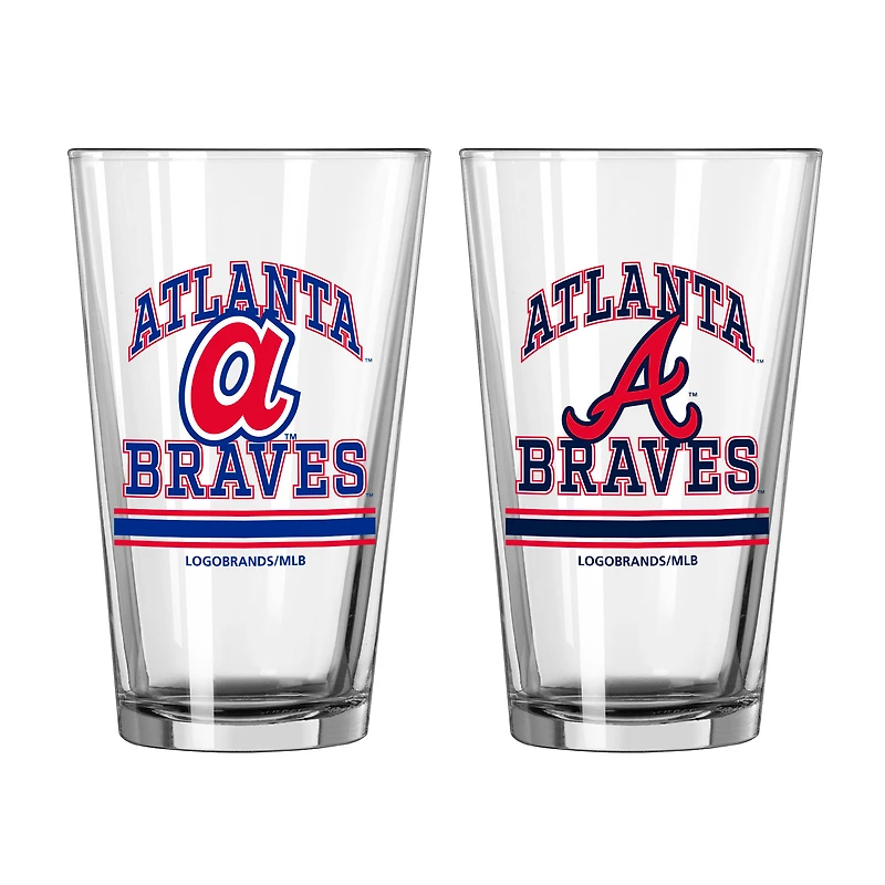 Atlanta Braves 16oz. Pint Glass Two Pack