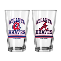 Atlanta Braves 16oz. Pint Glass Two Pack