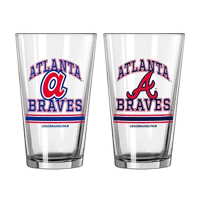 Atlanta Braves 16oz. Pint Glass Two Pack