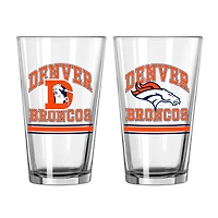 Denver Broncos 16oz. Pint Glass Two Pack