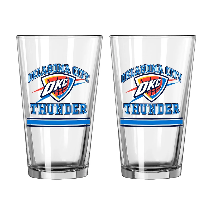 Oklahoma City Thunder 16oz. Pint Glass Two Pack