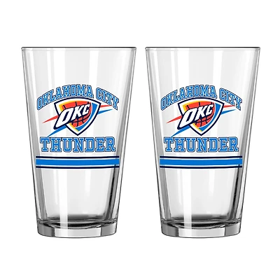 Oklahoma City Thunder 16oz. Pint Glass Two Pack