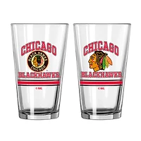 Chicago Blackhawks 16oz. Pint Glass Two Pack