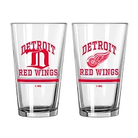 Detroit Red Wings 16oz. Pint Glass Two Pack