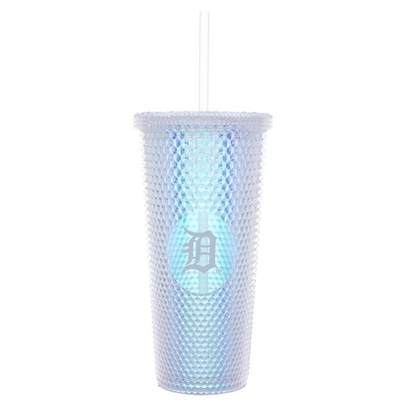 Detroit Tigers 24oz. Iridescent Studded Travel Tumbler with Straw