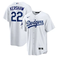 Men's Nike Clayton Kershaw White Los Angeles Dodgers Home 2025 World Series Champions Replica Jersey
