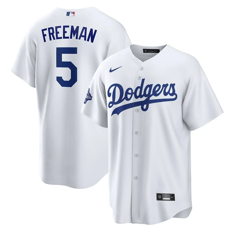 Men's Nike Freddie Freeman White Los Angeles Dodgers Home 2025 World Series Champions Replica Jersey