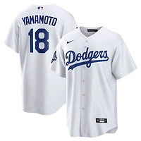 Men's Nike Yoshinobu Yamamoto White Los Angeles Dodgers 2025 World Series Champions Home Replica Jersey
