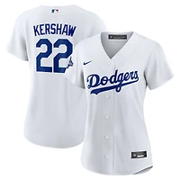 Women's Nike Clayton Kershaw White Los Angeles Dodgers Home 2025 World Series Champions Replica Jersey