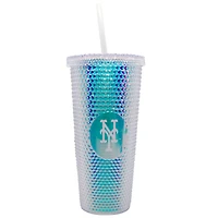 New York Mets 24oz. Iridescent Studded Travel Tumbler with Straw