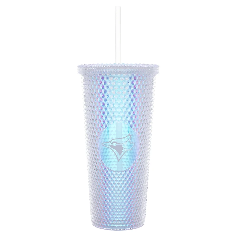 Toronto Blue Jays 24oz. Iridescent Studded Travel Tumbler with Straw