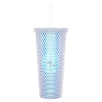 New England Patriots 24oz. Iridescent Studded Travel Tumbler with Straw