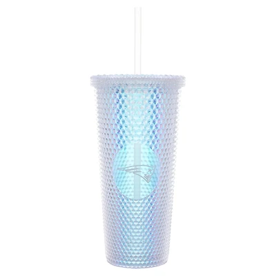 New England Patriots 24oz. Iridescent Studded Travel Tumbler with Straw
