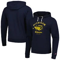 Men's League Collegiate Wear Navy Michigan Wolverines Stadium Essential Pullover Hoodie