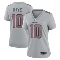 Women's Nike Drake Maye Gray New England Patriots Fashion Atmosphere Fashion Game Jersey