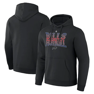 Men's NFL x Darius Rucker Collection by Fanatics  Black Buffalo Bills Rock N' Football Pullover Hoodie