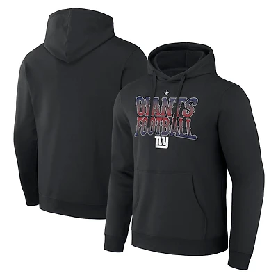 Men's NFL x Darius Rucker Collection by Fanatics  Black New York Giants Rock N' Football Pullover Hoodie