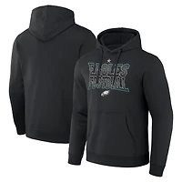 Men's NFL x Darius Rucker Collection by Fanatics  Black Philadelphia Eagles Rock N' Football Pullover Hoodie