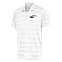 Men's Antigua White Pensacola Blue Wahoos Compass Polo
