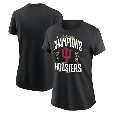 Women's  Black Indiana Hoosiers College Football Playoff 2025 National Champions Locker Room Replica T-Shirt