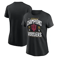Women's  Black Indiana Hoosiers College Football Playoff 2025 National Champions Locker Room Replica T-Shirt