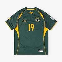 Men's Fanatics Green Green Bay Packers Football x Football V-Neck Fan Top