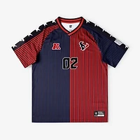 Men's Fanatics Navy/Red Houston Texans Football x Football V-Neck Fan Top