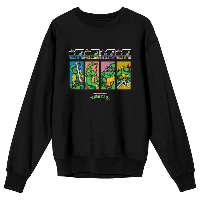 Unisex Black Teenage Mutant Ninja Turtles Arcade Pullover Sweatshirt