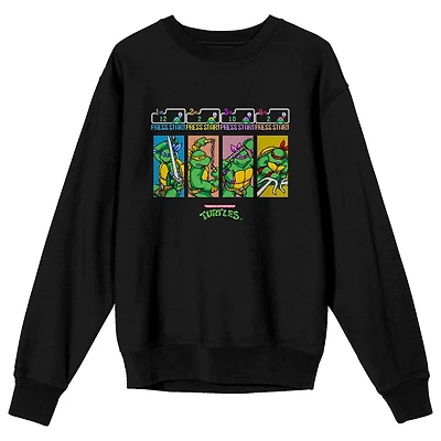 Unisex Black Teenage Mutant Ninja Turtles Arcade Pullover Sweatshirt