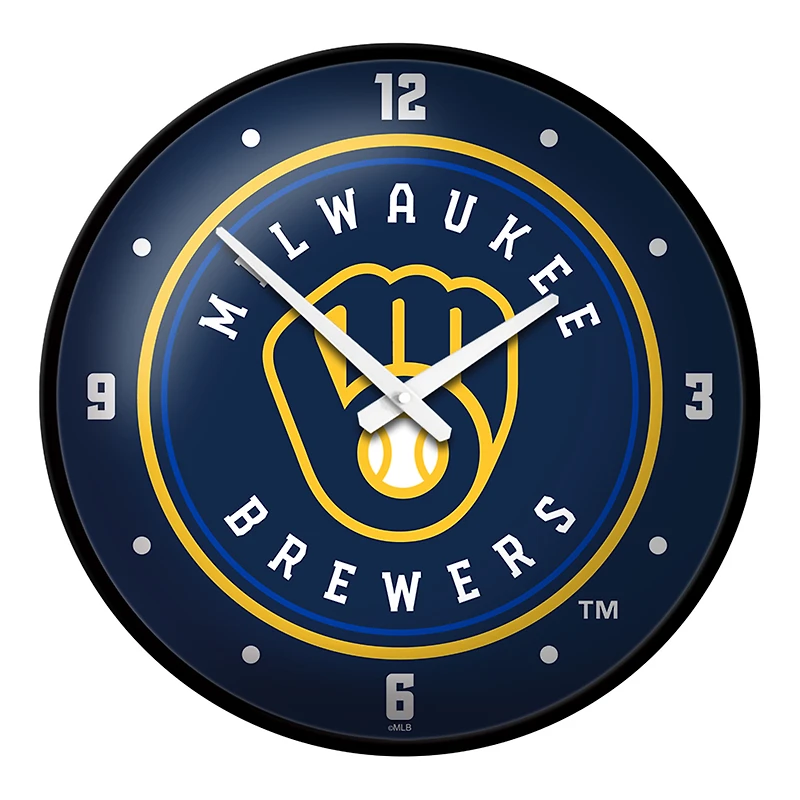 Milwaukee Brewers 17.5" Modern Disc Wall Clock